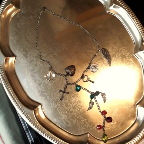 Eclectic collection drop chain necklace - Picture 3 of 4